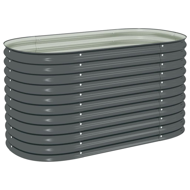 Vidaxl Planter surélevé 160x80x81 cm Gray en acier galvanisé