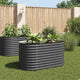Vidaxl Planter surélevé 160x80x81 cm Gray en acier galvanisé