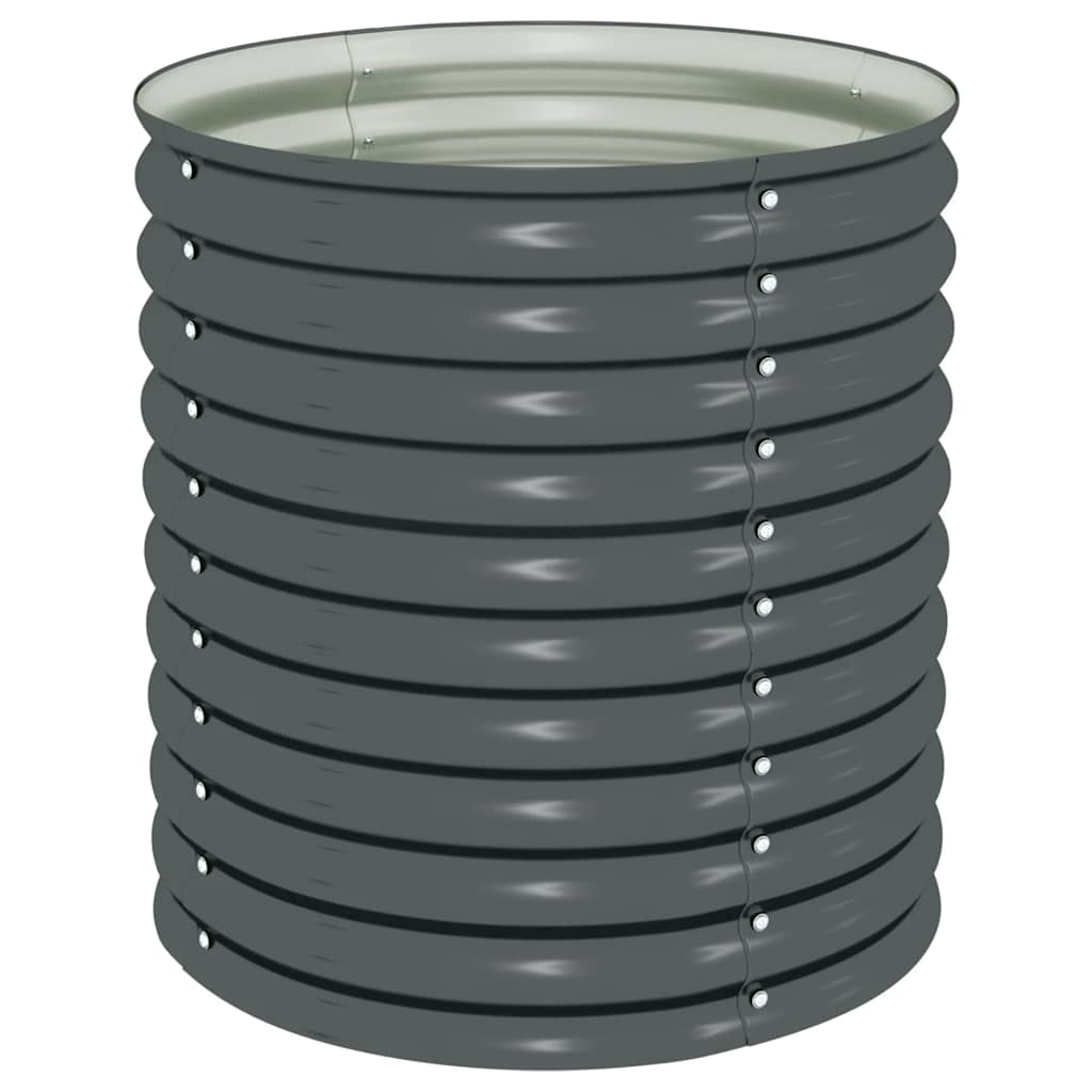 Vidaxl Planter surélevé 80x80x81 cm Gray en acier galvanisé