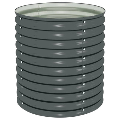 Vidaxl Planter surélevé 80x80x81 cm Gray en acier galvanisé
