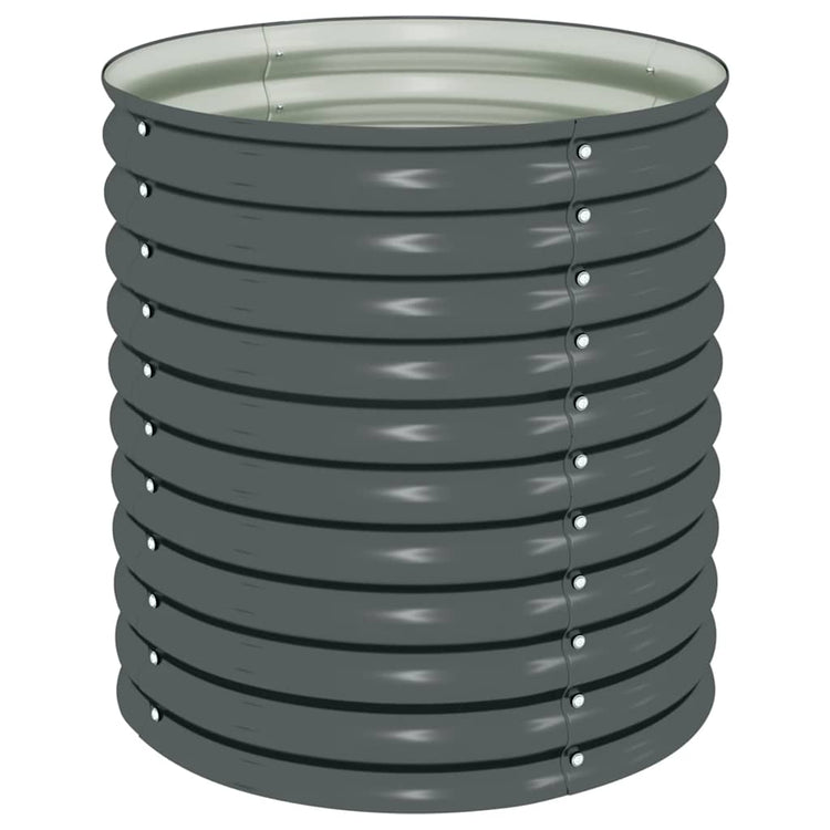 Vidaxl Planter surélevé 80x80x81 cm Gray en acier galvanisé