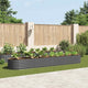 INSERT PLANTER VIDAXL 400x80x44 cm Gray en acier galvanisé