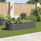 Vidaxl Planter surélevé 240x80x44 cm Gray en acier galvanisé