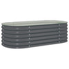 Vidaxl Planter surélevé 160x80x44 cm Gray en acier galvanisé