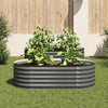 Vidaxl Planter surélevé 160x80x44 cm Gray en acier galvanisé