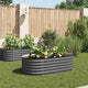 Vidaxl Planter surélevé 160x80x44 cm Gray en acier galvanisé