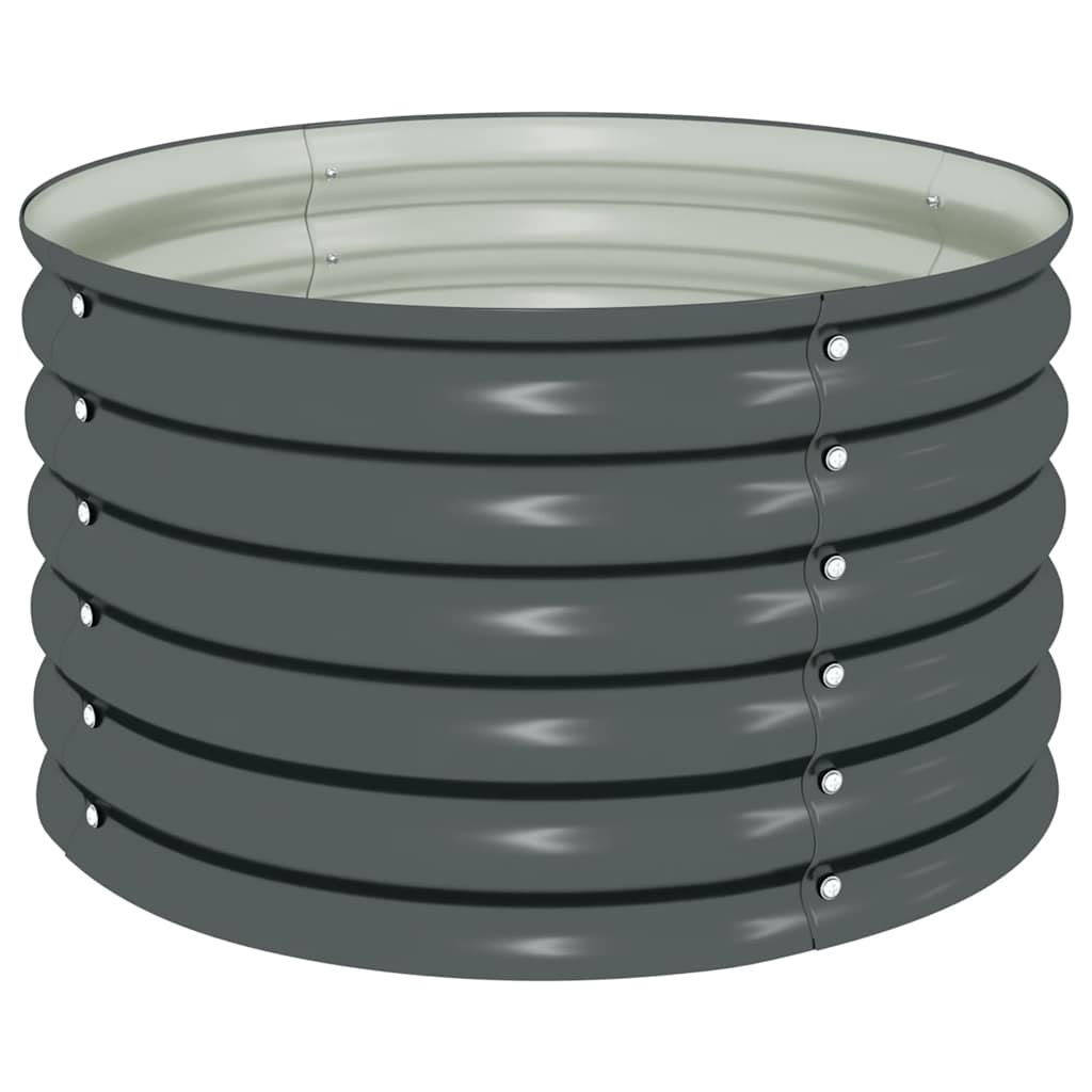 Vidaxl Planter surélevé 80x80x44 cm Gray en acier galvanisé