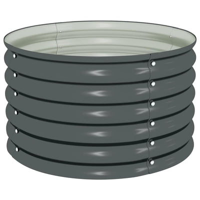Vidaxl Planter surélevé 80x80x44 cm Gray en acier galvanisé