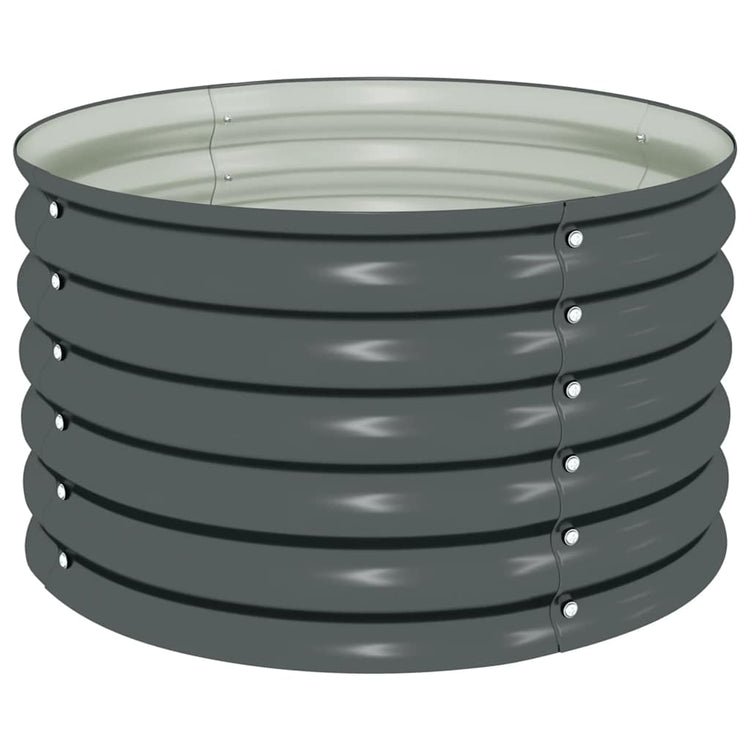 Vidaxl Planter surélevé 80x80x44 cm Gray en acier galvanisé