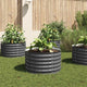 Vidaxl Planter surélevé 80x80x44 cm Gray en acier galvanisé