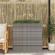 Jardinière vidaxl surélevé avec 4 pots poly rattan blanc