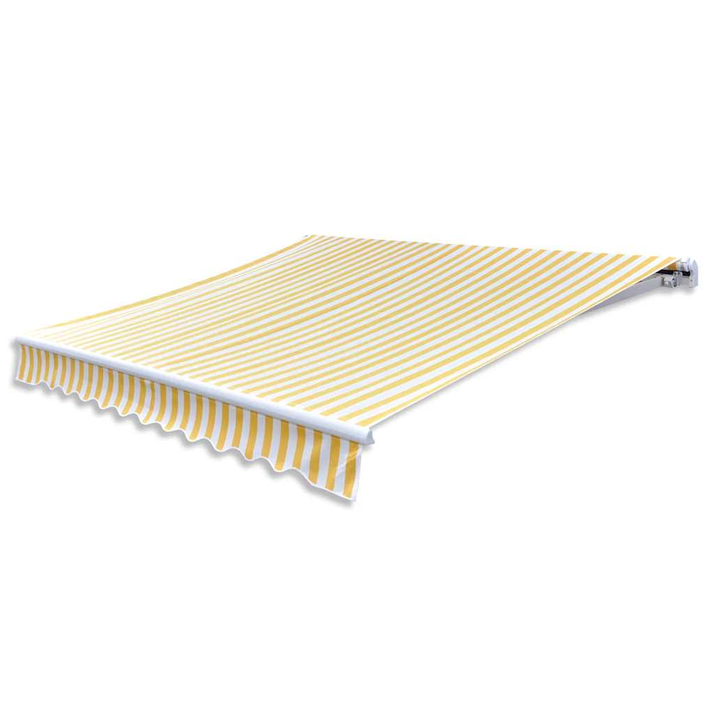 Vidaxl luifel extensible manuellement 300 cm jaune blanc