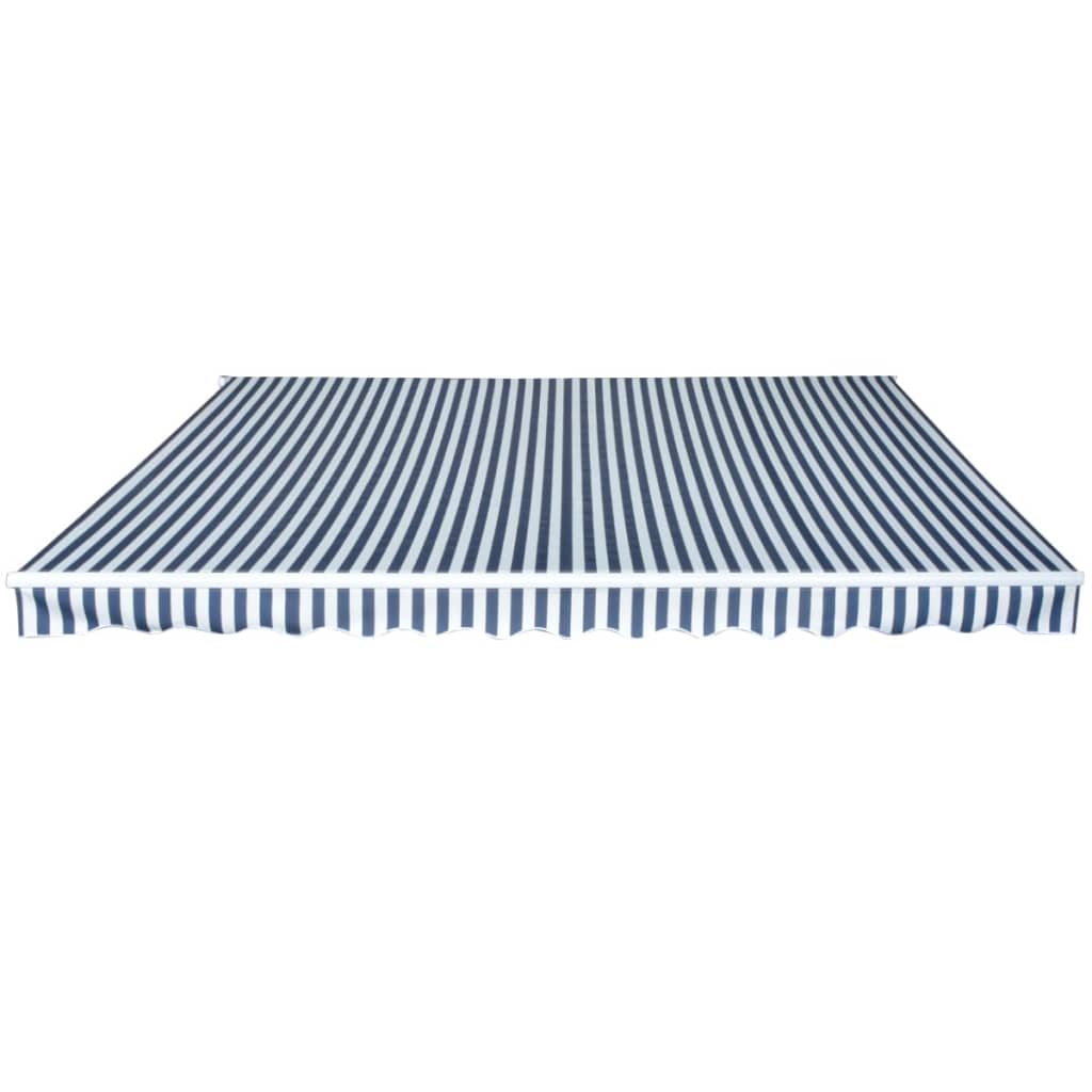 Vidaxl laifel extensible manuellement 450 cm blanc bleu