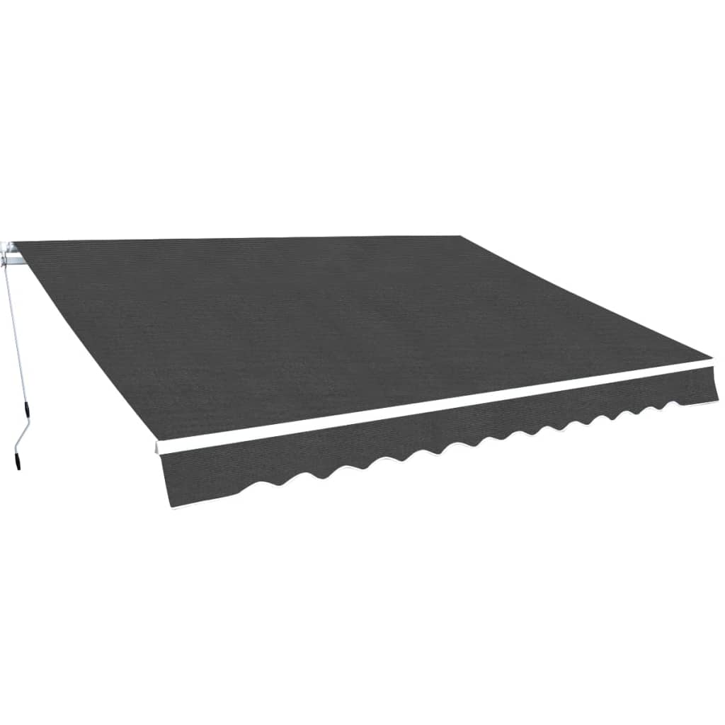 Vidaxl Luifel étend manuellement l'anthracite de 500 cm