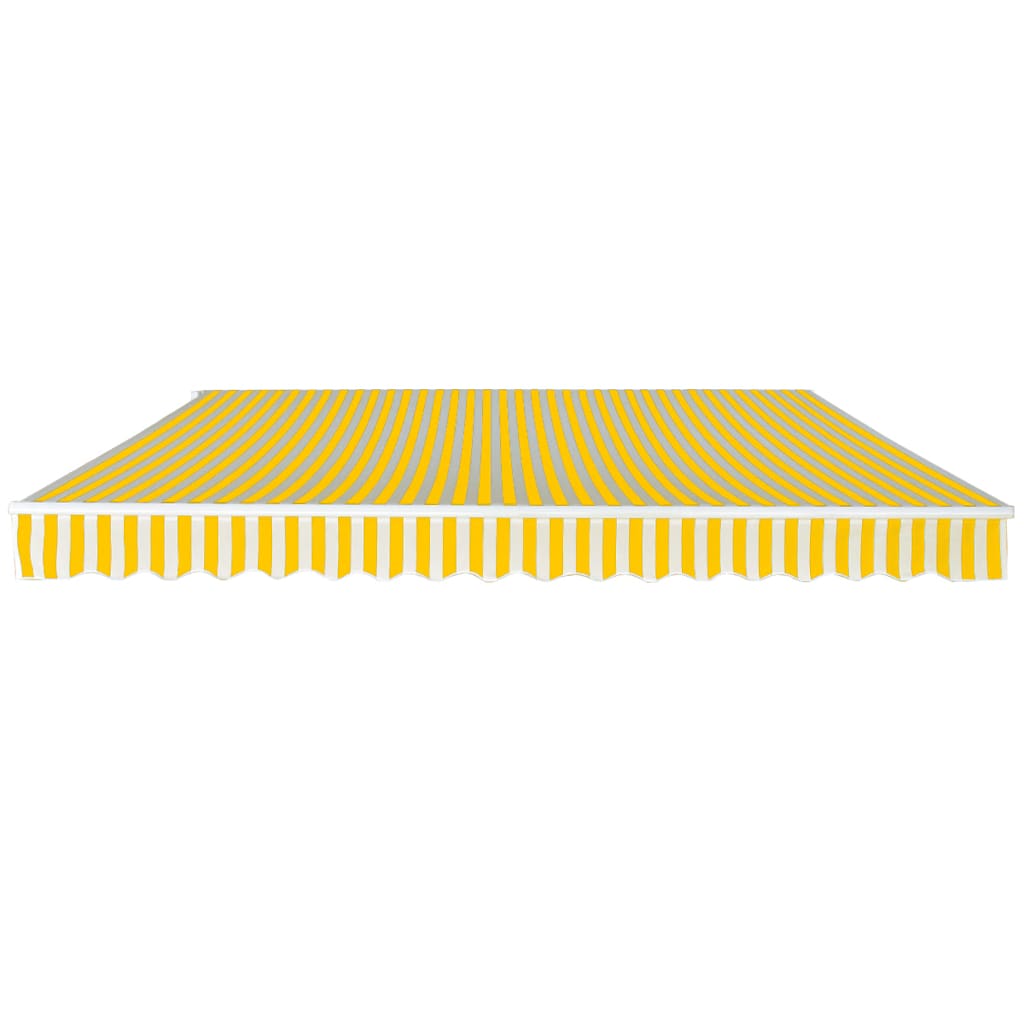 Vidaxl luifel extensible manuellement 400 cm jaune blanc
