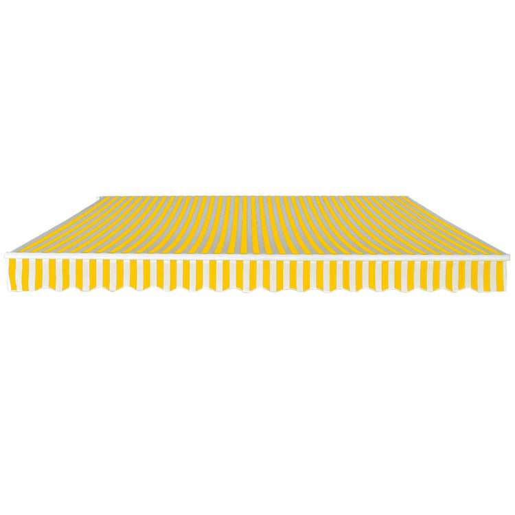 Vidaxl luifel extensible manuellement 400 cm jaune blanc