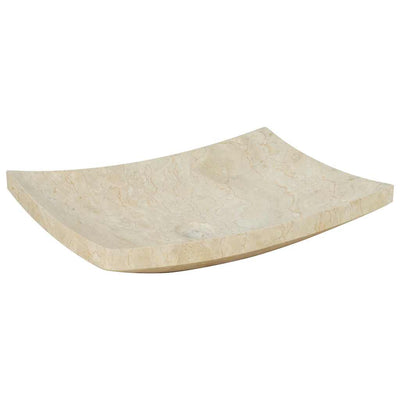 Évier Vidaxl 50x35x12 cm Crème Marmer