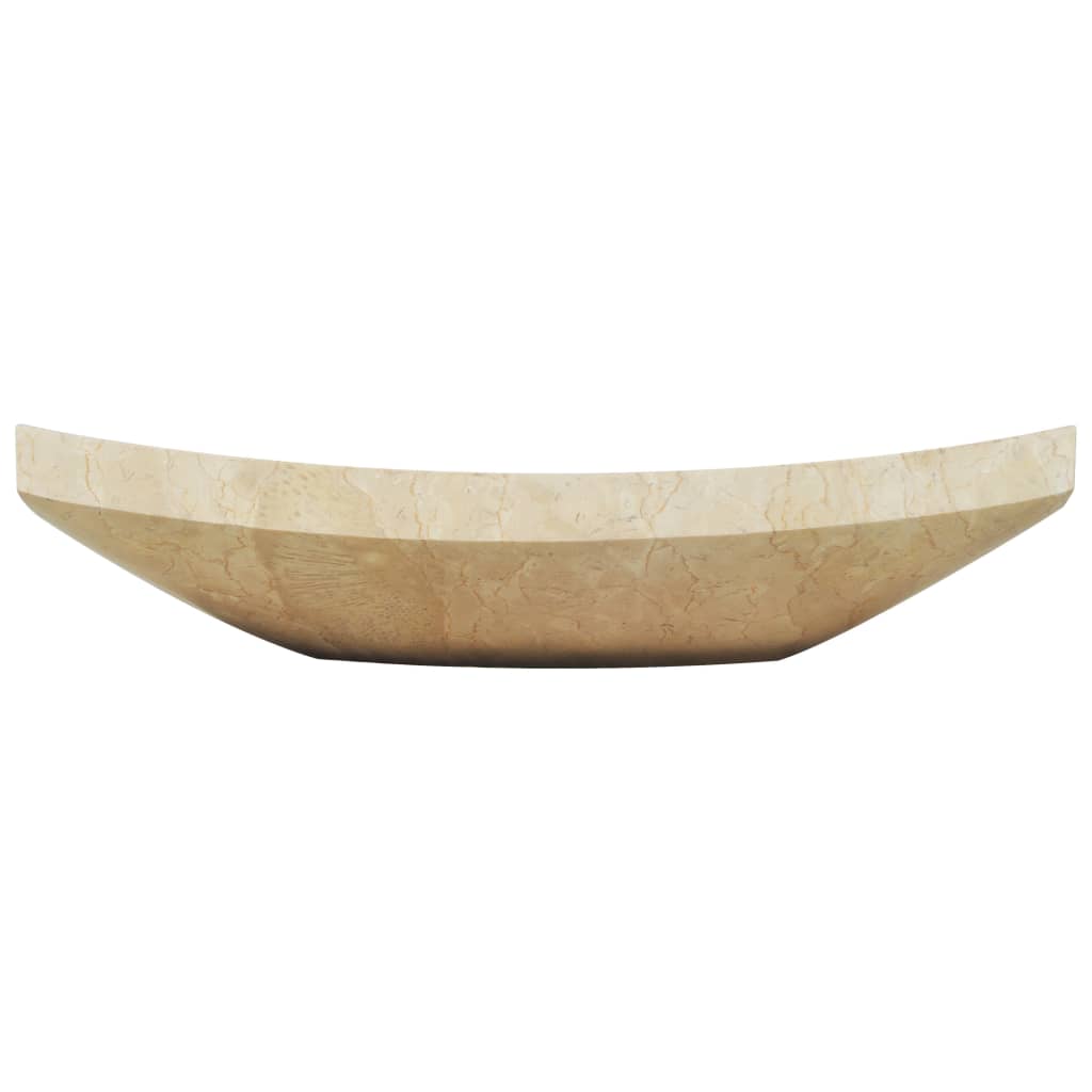 Évier Vidaxl 50x35x12 cm Crème Marmer