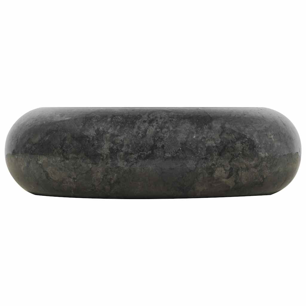 Puits vidaxl 40x12 cm en marbre noir