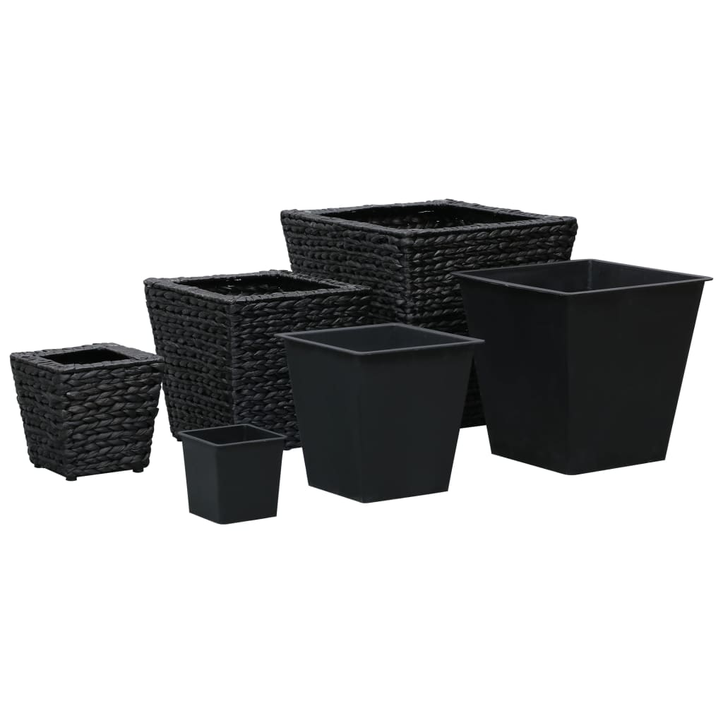 Les jardinières vidaxl ont soulevé 3 staterhyacint noir