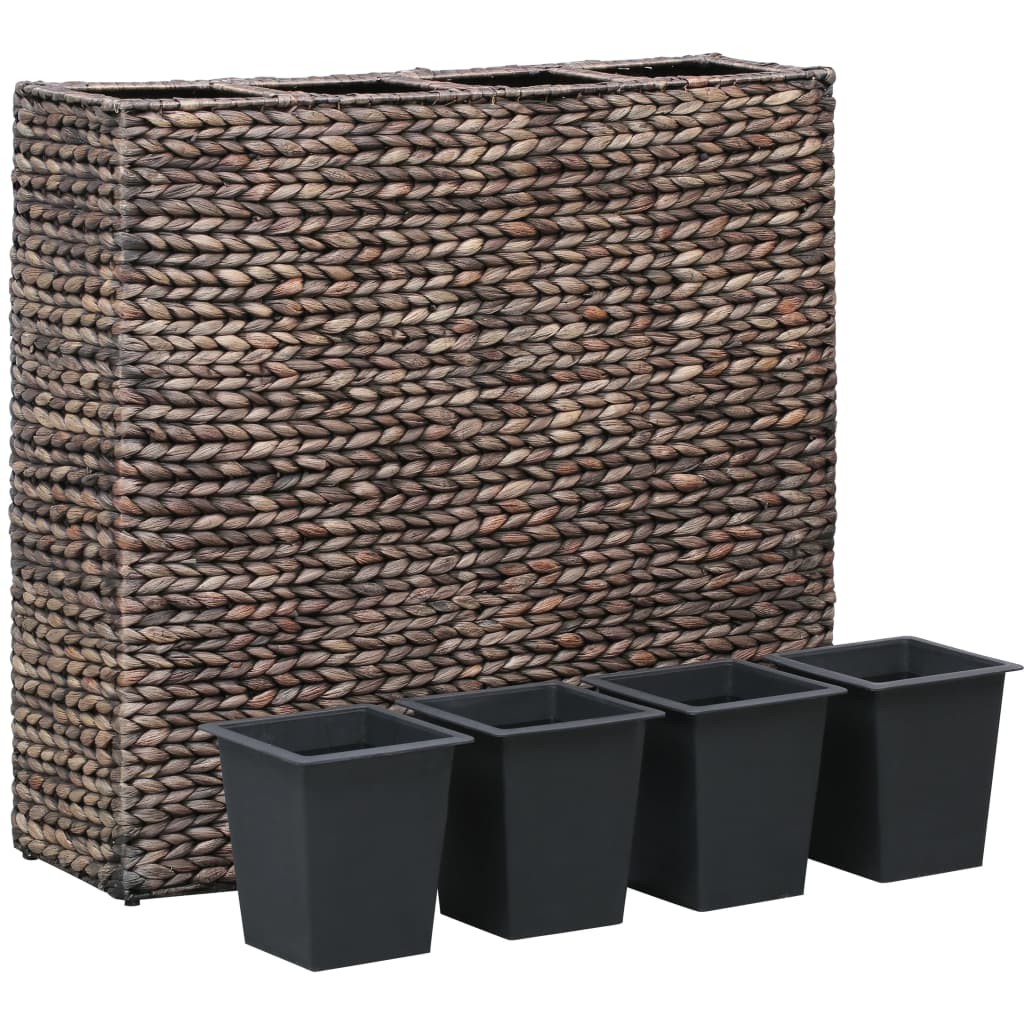 Jardinière vidaxl élevé avec 4 pots brun hydraunt