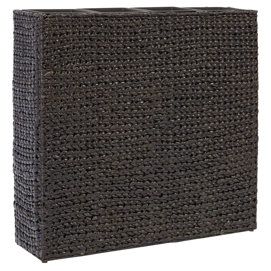 Jardinière vidaxl élevé avec 4 pots en noir hydrathe noir