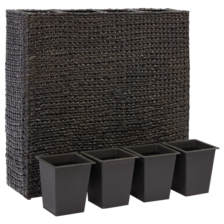 Jardinière vidaxl élevé avec 4 pots en noir hydrathe noir