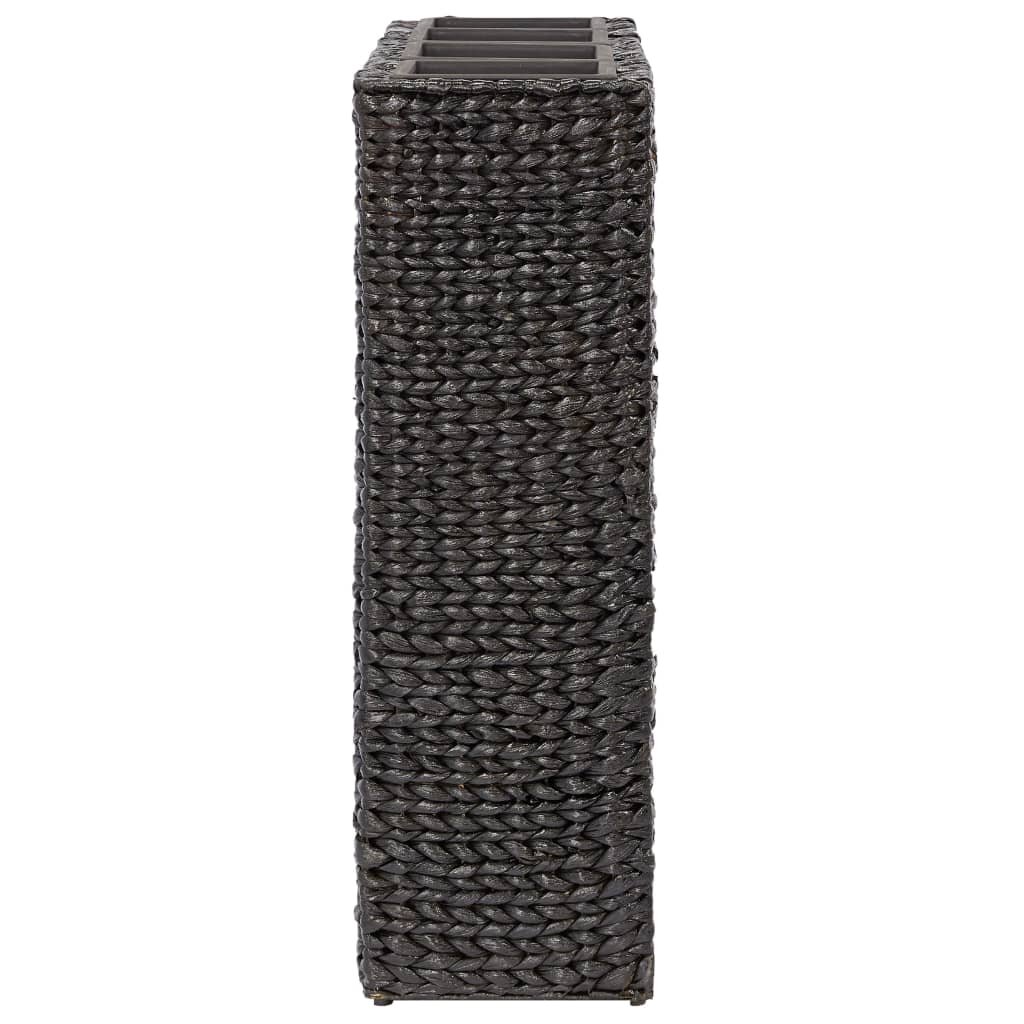 Jardinière vidaxl élevé avec 4 pots en noir hydrathe noir