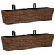 Jardinières vidaxl 2 ST Waterhyacint Brown