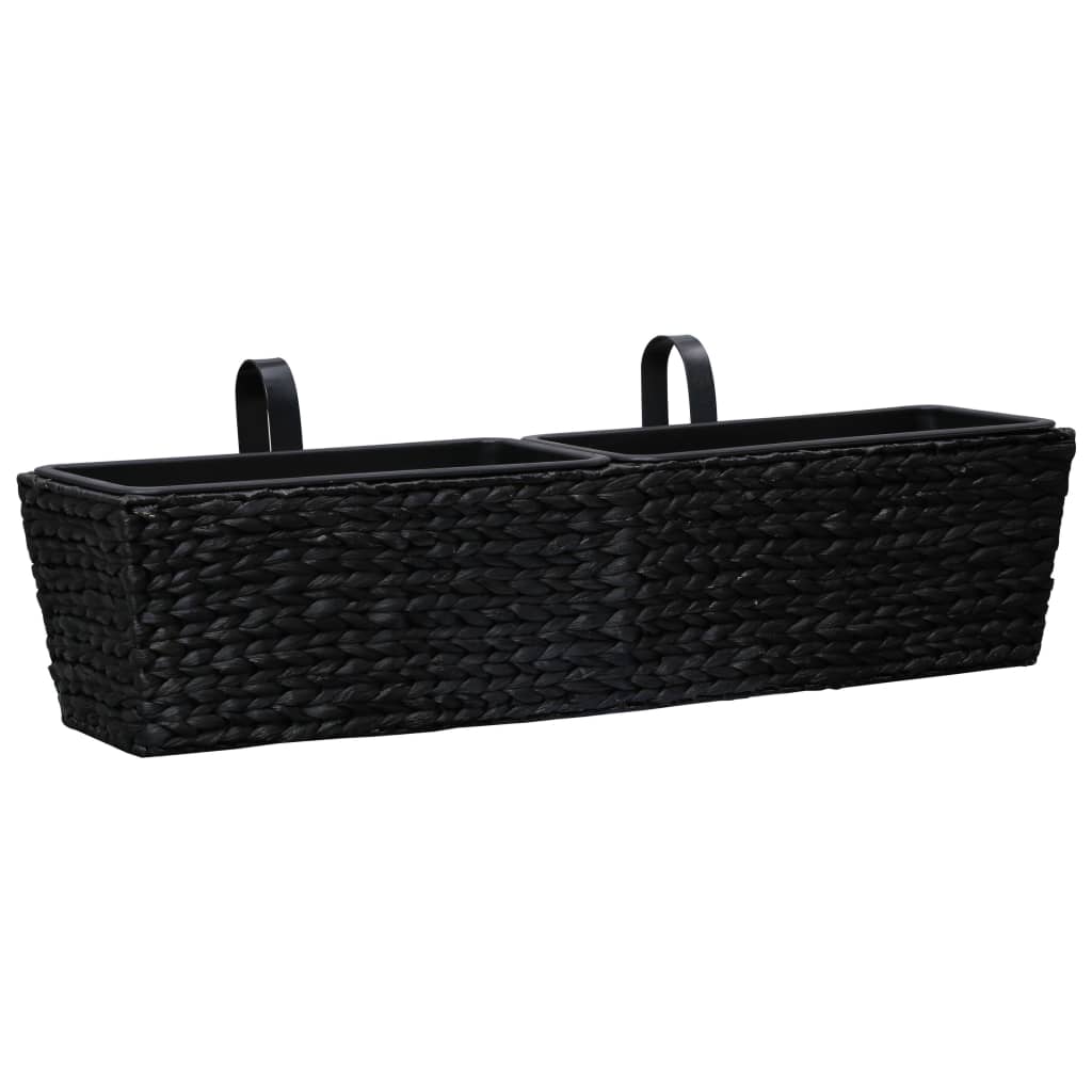 Jardinières vidaxl 2 ST Waterhyacint noir
