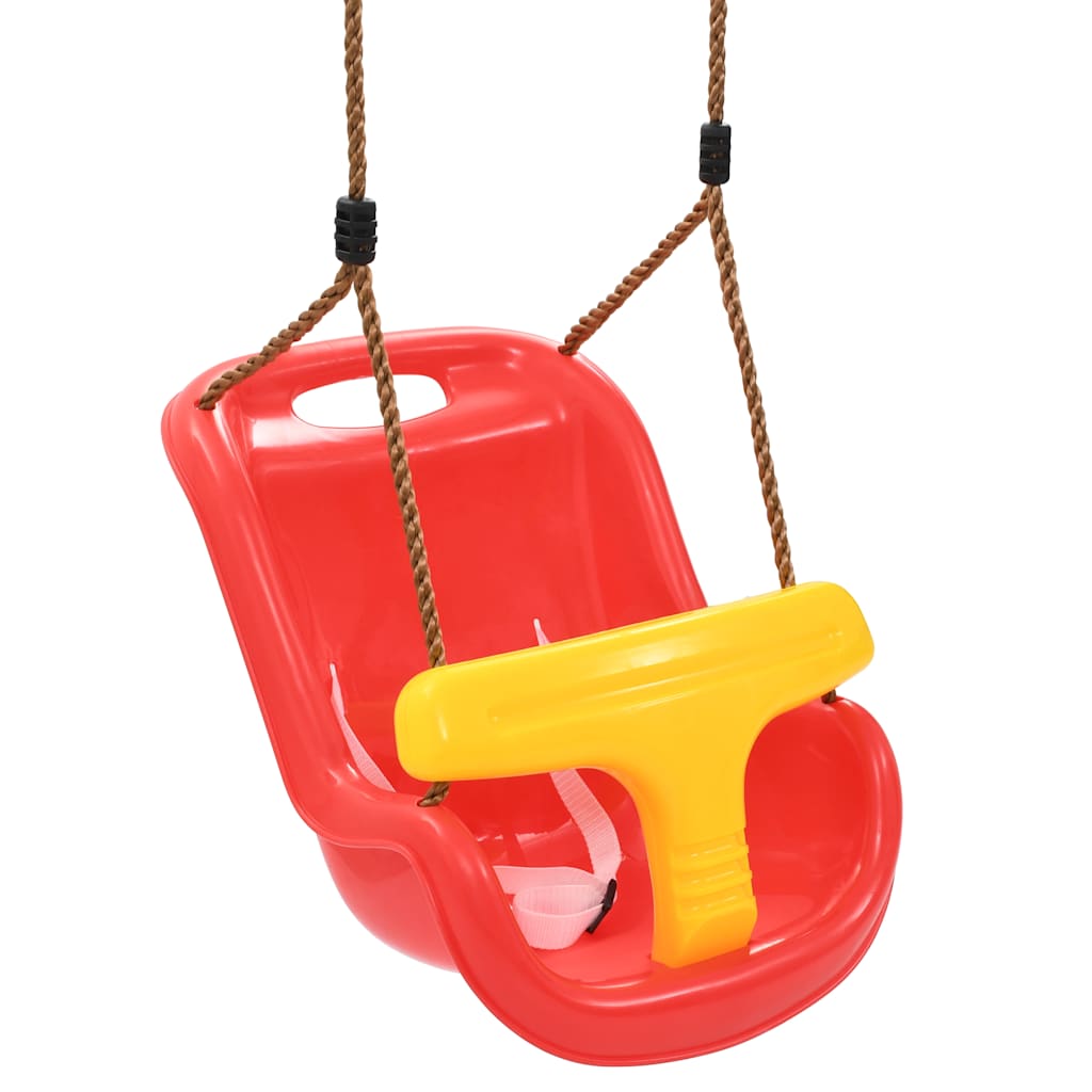 Vidaxl Baby Swing avec ceinture de sécurité pp rouge
