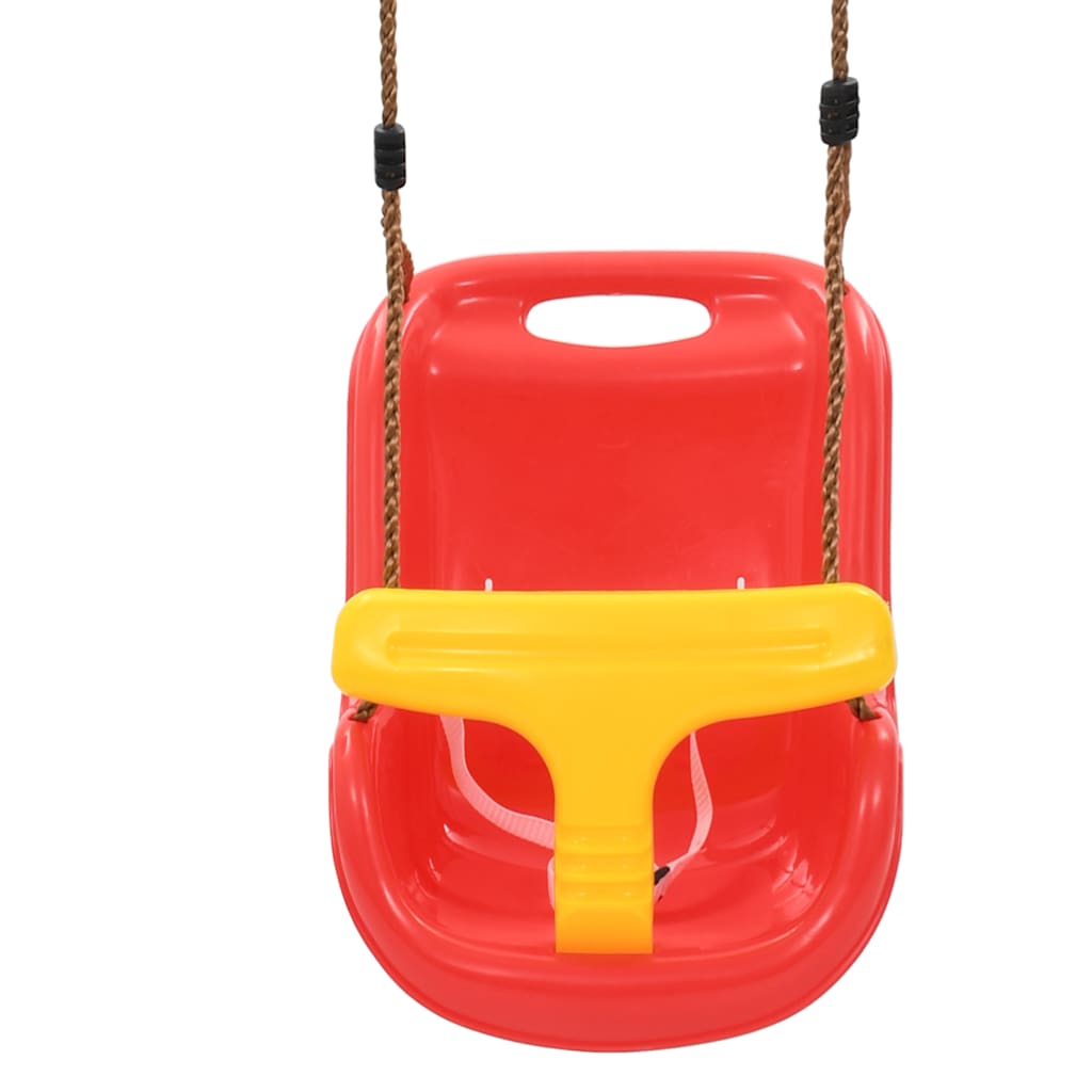 Vidaxl Baby Swing avec ceinture de sécurité pp rouge