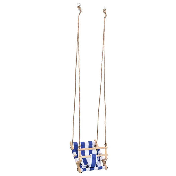 Vidaxl Baby Swing avec ceinture de sécurité Coton Bleu