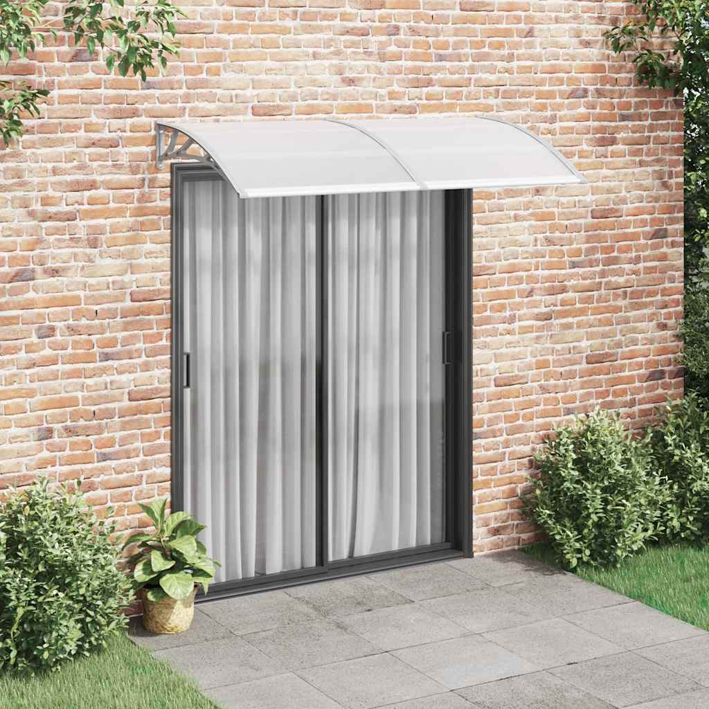 Vidaxl Door auvent 200x100 cm pc gris