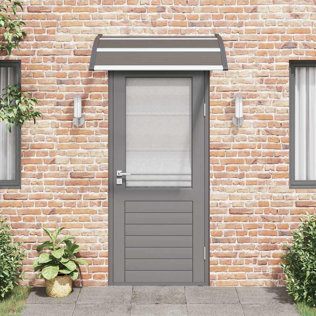 Vidaxl Door auvent 120x100 cm pc noir