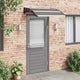 Vidaxl Door auvent 120x100 cm pc noir