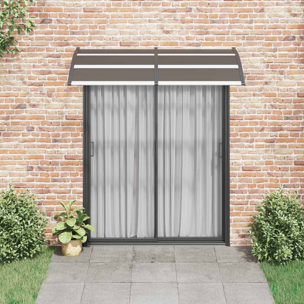 Vidaxl Door Canopy 200x100 cm pc noir