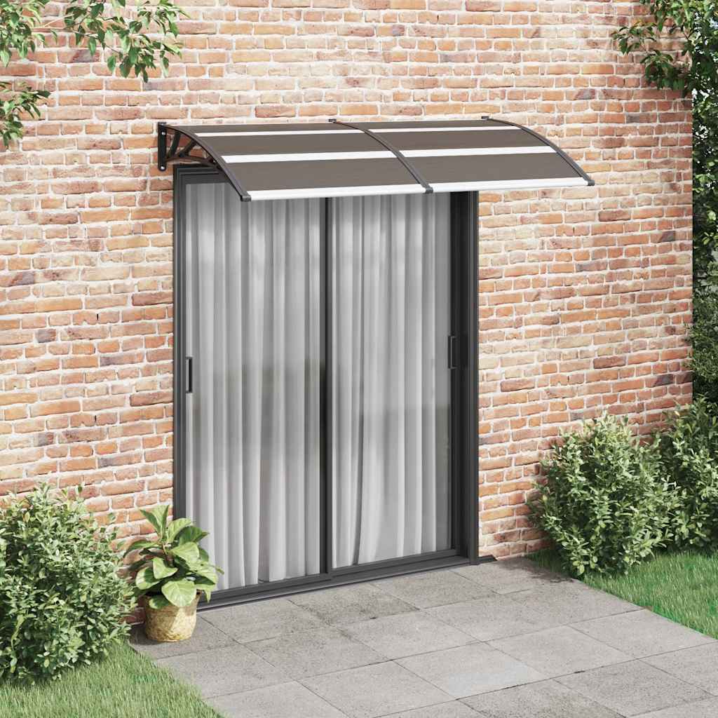 Vidaxl Door Canopy 200x100 cm pc noir