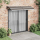Vidaxl Door auvent 240x100 cm pc noir