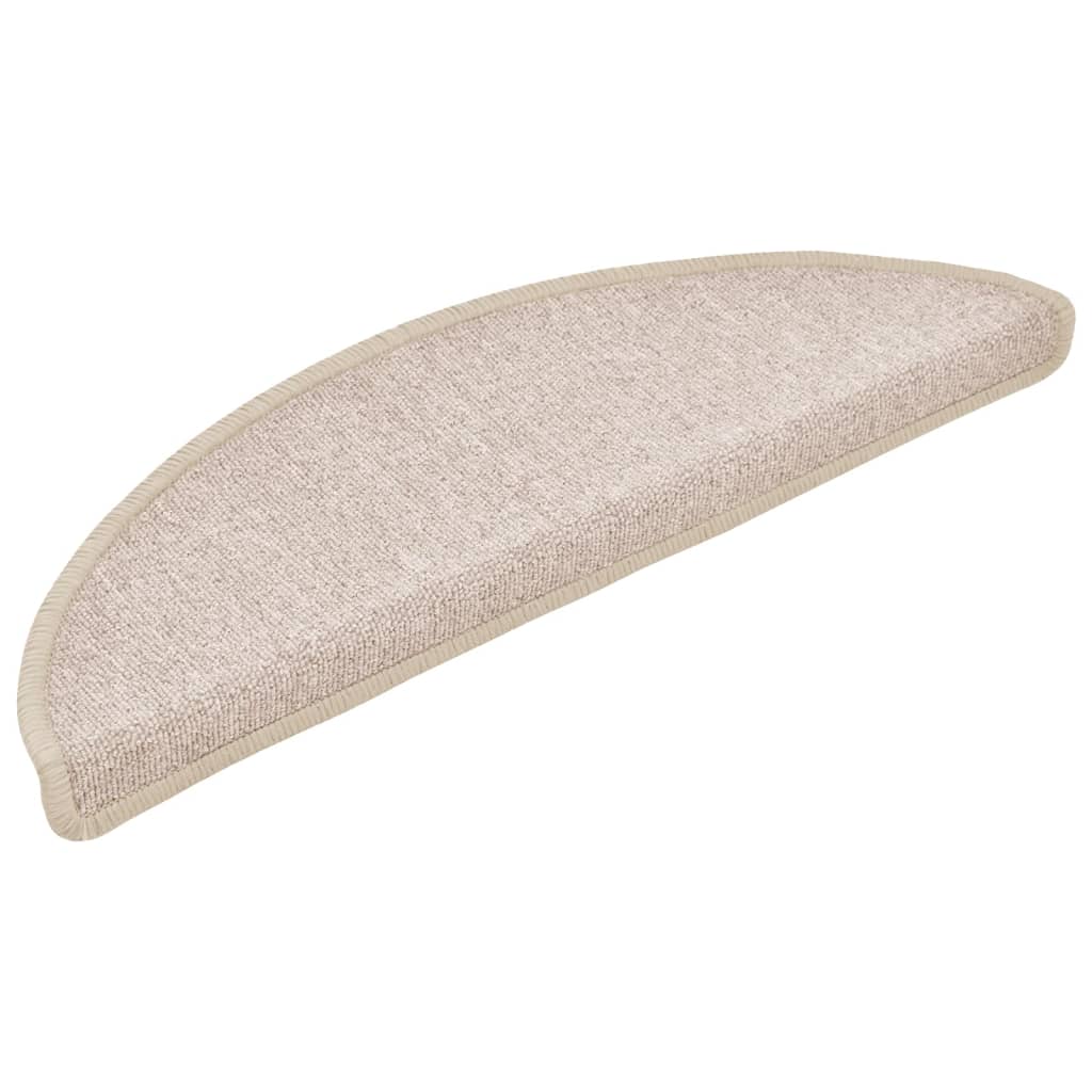 Vidaxl 15 st tapis de pédale 56x17x3 cm taupe