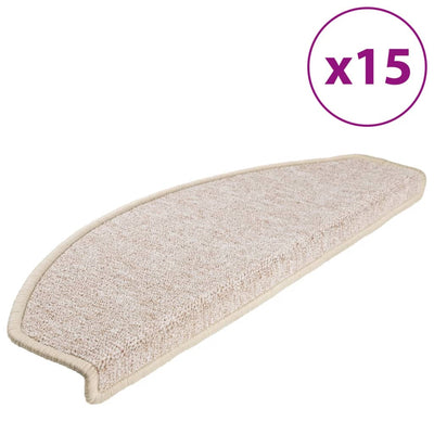Vidaxl 15 st tapis de pédale 65x24x4 cm taupe