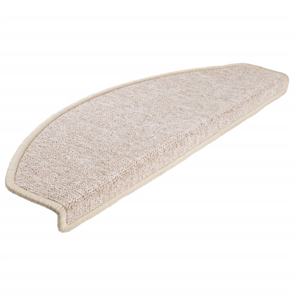 Vidaxl 15 st tapis de pédale 65x24x4 cm taupe