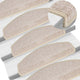 Vidaxl 15 st tapis de pédale 65x24x4 cm taupe