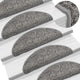 VidaXL tapis d'escalier 15 pcs 56x17x3 cm gris semi-circulaire
