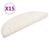 Vidaxl Mat à escalier 15 ST 56x17x3 cm blanc - afbeelding 2
