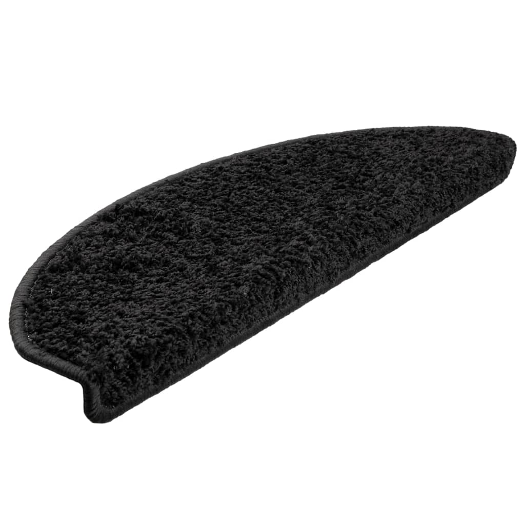 Vidaxl Mat à escalier 15 st 65x21x4 cm noir