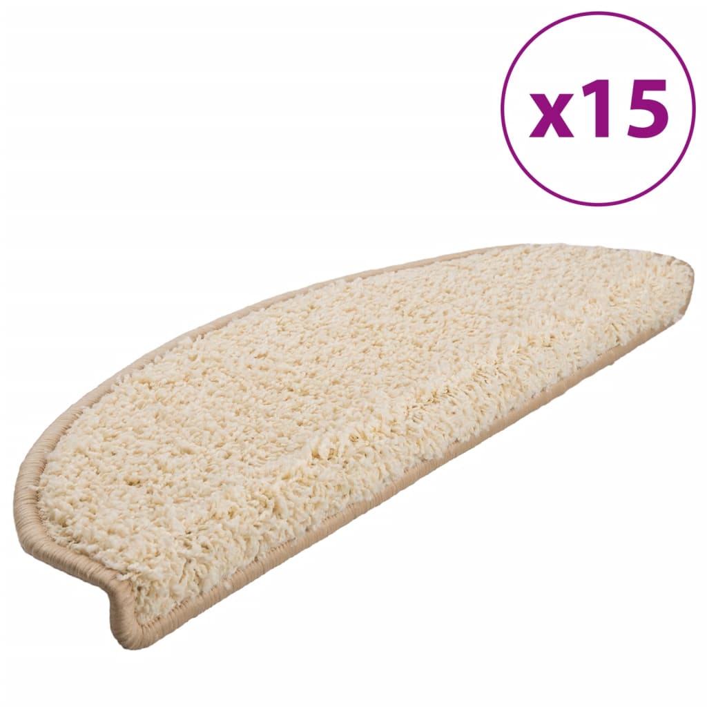 Mattes d'escalier Vidaxl 15 ST 65X21X4 CM CRAME -COLORED