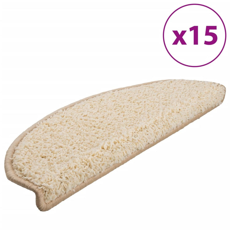 Mattes d'escalier Vidaxl 15 ST 65X21X4 CM CRAME -COLORED