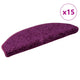 Vidaxl Mats d'escalier 15 ST 65X21X4 CM VIOLET