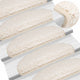 Vidaxl Mat à escalier 15 st 65x21x4 cm blanc